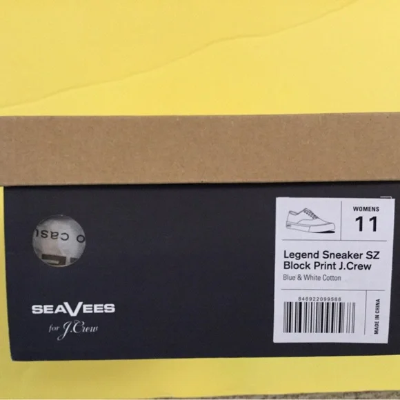🎉HOST PICK🎈 NIB J. Crew SeaVees SZ Block Print sneakers Sz 11 NEW - Picture 2 of 6
